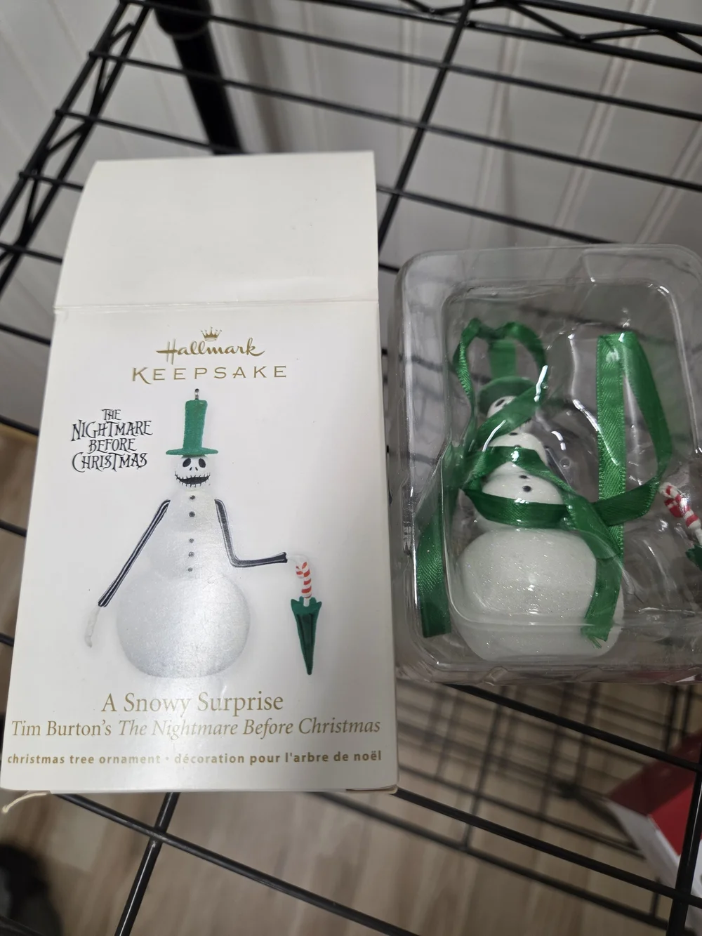 'A Snowy Surprise' The Nightmare Before Christmas Ornament - White & Green